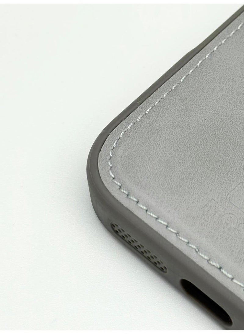 عام Luxury Faux Leather MagSafe Phone Case with Magnetic Ring Stand - iPhone 17 Pro Cover for Hands-Free Viewing & Secure Grip - Image 5